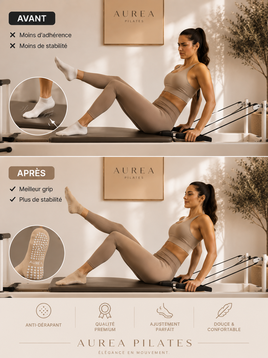 Chaussettes Pilates Anti-Glisse